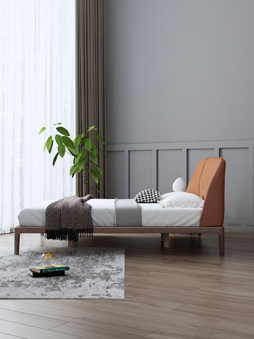 mfg家具電商產品渲染 實木床 總