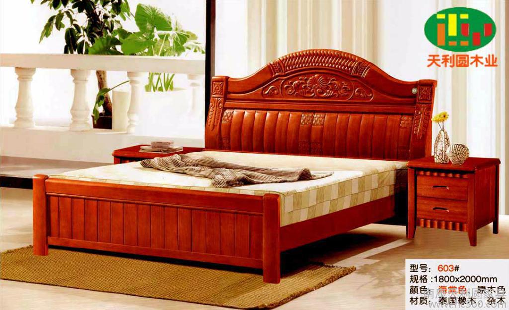 供應(yīng)天利圓603橡木床,南康實(shí)木床,南康家具,白坯床,白胚床圖片_高清圖_細(xì)節(jié)圖-南康天利圓家具