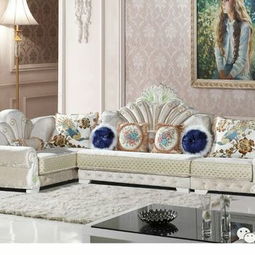 廠家直銷 至尊家具旗艦店 孔雀開屏背景 簡歐布藝客廳沙發(fā) 至尊家具