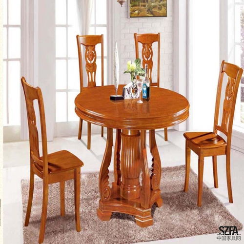 天利圓橡木餐臺(tái)椅系列