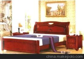 【廠家直銷南康家具 實木家具 實木床825 深色淺色 臥室高檔實木】價格,廠家,圖片,床類,南康金利家具廠-