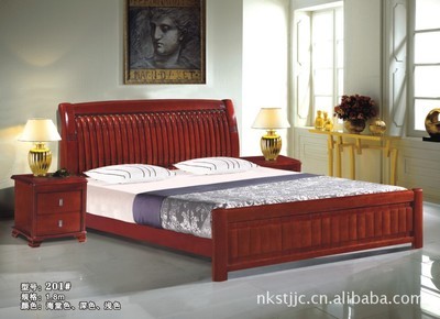 【廠家直銷 供應批發盛泰211B#雙人單層實木床 實木家具】價格,廠家,圖片,床類,南康盛泰家俱廠-