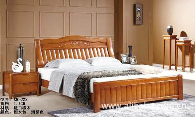 【生產批發橡木、實木床具】價格,廠家,圖片,床類,江西南康新潮家具廠-