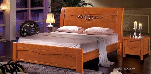 【新品上市特價廠家直銷 1.8*2米雙人榆木床 956# 南康實木床】價格,廠家,圖片,床類,南康市龍緣木業廠-