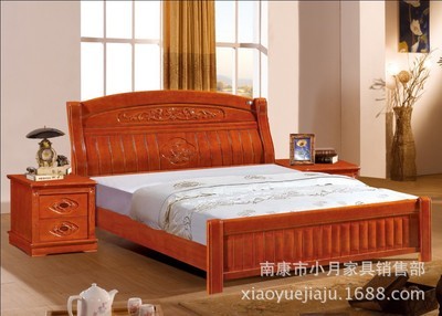 【小月家具 廠家直銷 供應(yīng)床 實木床 橡木床 臥室家具 2018#】價格,廠家,圖片,床類,南康市小月家具銷售部-