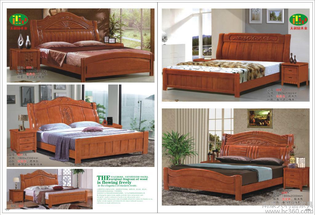 供應天利圓630橡木床南康實木床南康家具白坯床白胚床圖片_高清圖_細節圖-南康天利圓家具