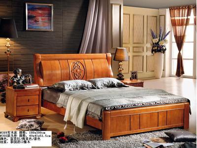 【南康實木家具廠家 皇居賽歐品牌床 簡約雙人實木床#310】價格,廠家,圖片,床類,江西皇都家具實業-