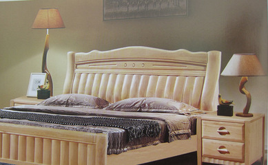 【典雅風格 實木床 臥室家具 家居家具 床頭柜】價格,廠家,圖片,床類,南康騰達家具廠-