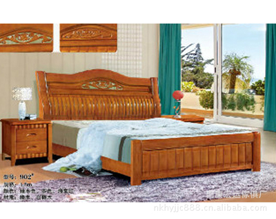 【宏運家具 豪華休閑實木床 現代臥室家具 精品實木系列直銷】價格,廠家,圖片,床類,南康宏運家俱廠-