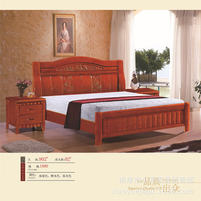【廠家直銷 1.8米雙人床實(shí)木床 高檔大氣床/現(xiàn)代實(shí)木床 爆款902#】價(jià)格,廠家,圖片,床類,南康市小月家具銷售部-