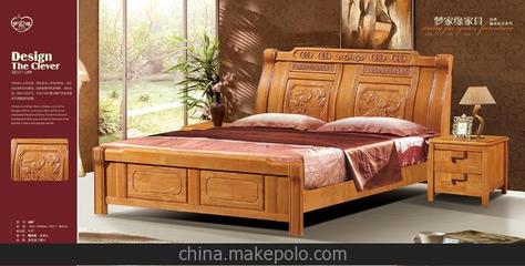 夢家緣608橡木床 泰國進(jìn)口橡木打造，南康華飛家具廠精選實(shí)木床圖片大全