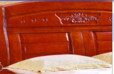 南康市小月家具銷售部 高檔實木雙人床805#批發特惠，品質與價格兼具